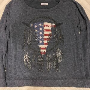 Lauren Moshi Women’s Flag Bull Grey Sweatshirt